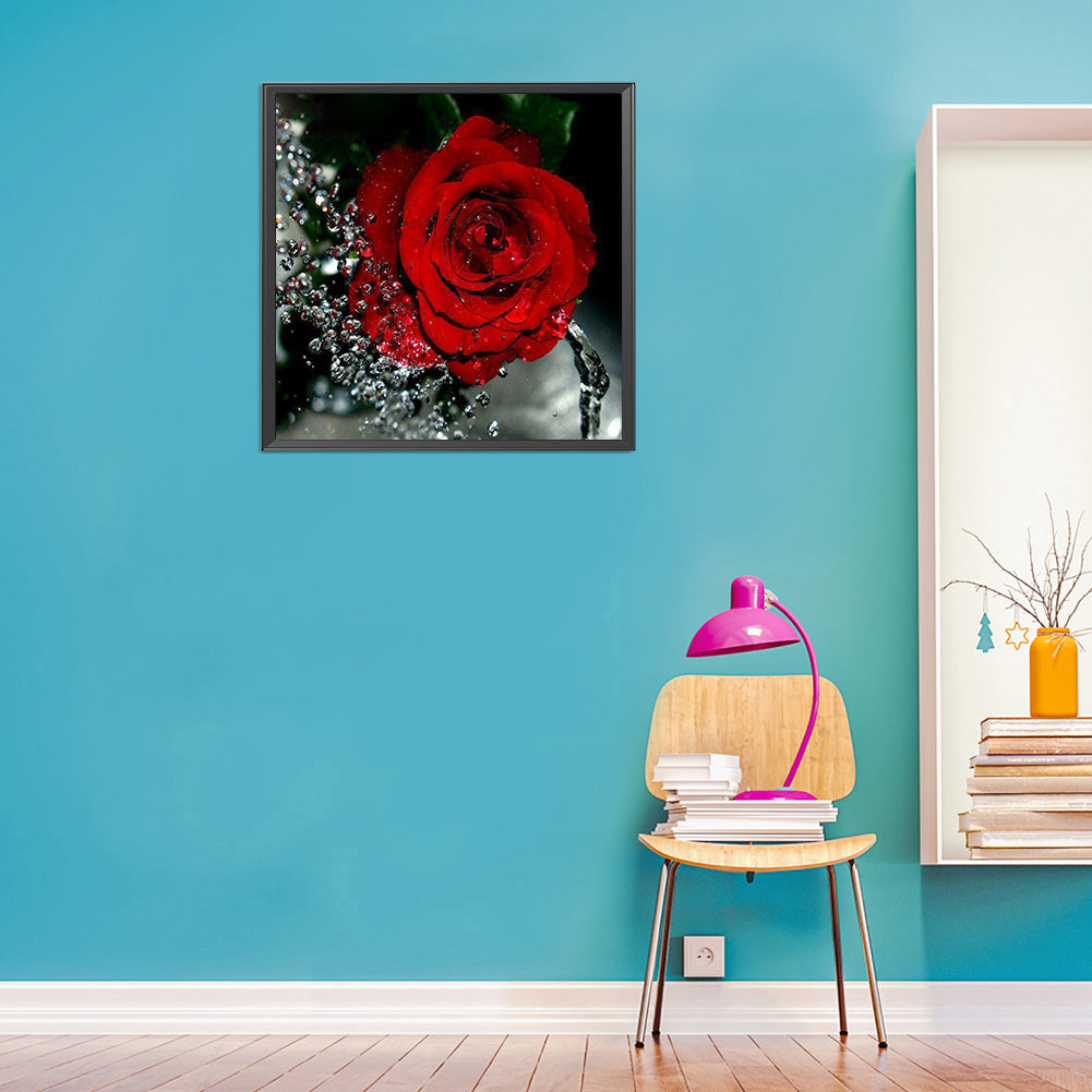 Rose Flower - Full Round Drill Diamond Painting 40*40CM