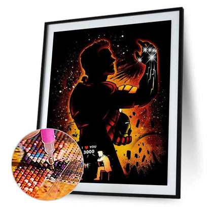 Disney Character Silhouette - Full Round Drill Diamond Painting 30*40CM