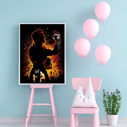 Disney Character Silhouette - Full Round Drill Diamond Painting 30*40CM