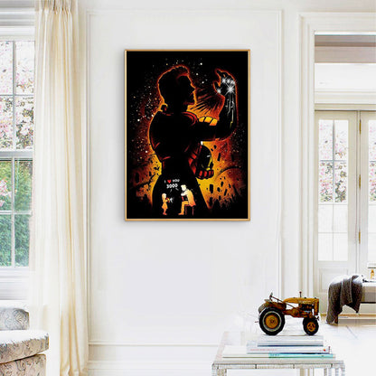 Disney Character Silhouette - Full Round Drill Diamond Painting 30*40CM