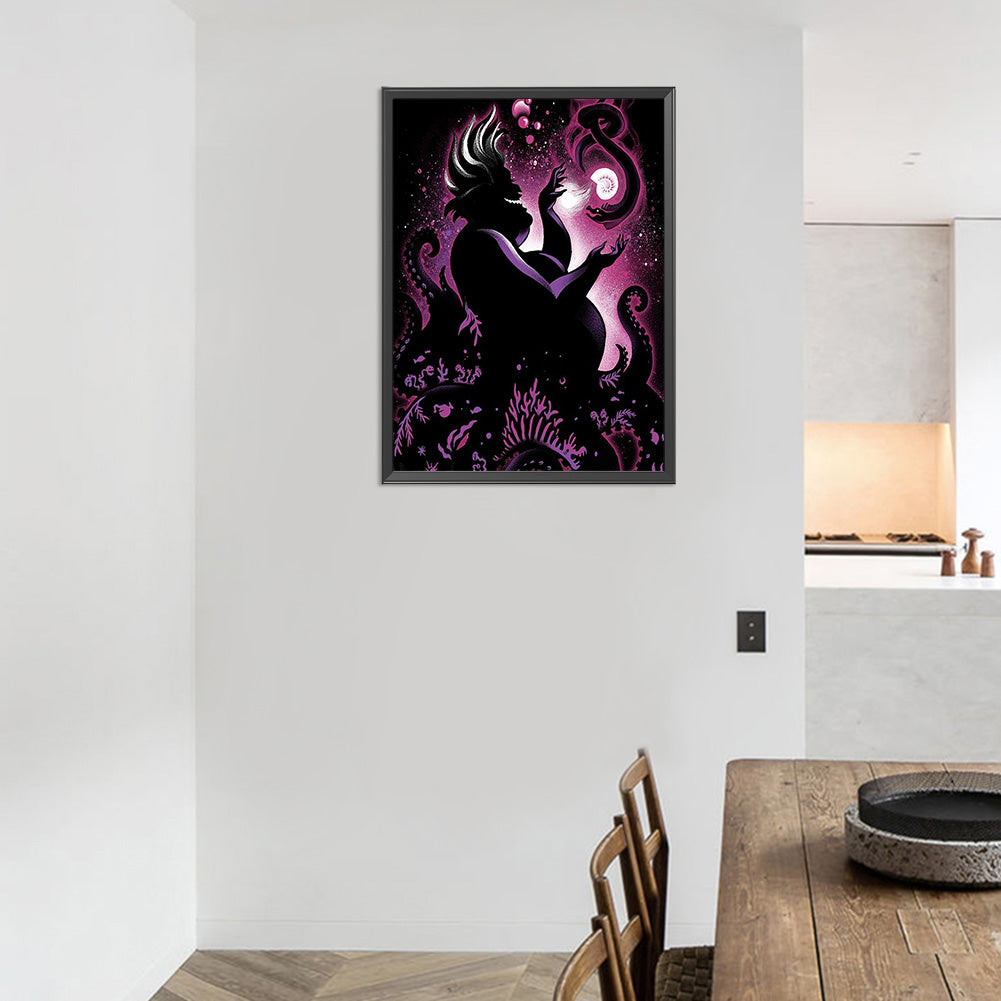 People Silhouette - Full Round Drill Diamond Painting 40*55CM