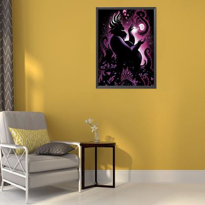 People Silhouette - Full Round Drill Diamond Painting 40*55CM