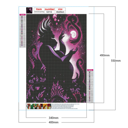 People Silhouette - Full Round Drill Diamond Painting 40*55CM