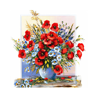 Oil Painting Flowers - Full Round Drill Diamond Painting 30*30CM