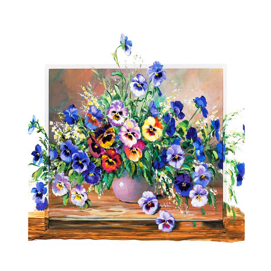 Oil Painting Flowers - Full Round Drill Diamond Painting 30*30CM