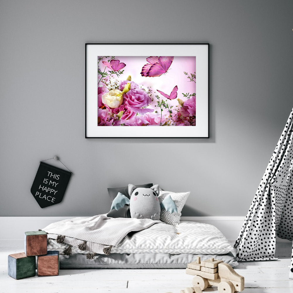 Butterfly - Full Square Drill Diamond Painting 30*40CM