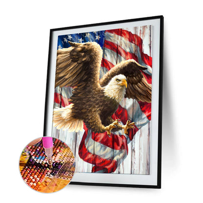 Flag Eagle - Full Square Drill Diamond Painting 30*40CM