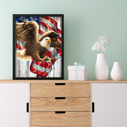 Flag Eagle - Full Square Drill Diamond Painting 30*40CM