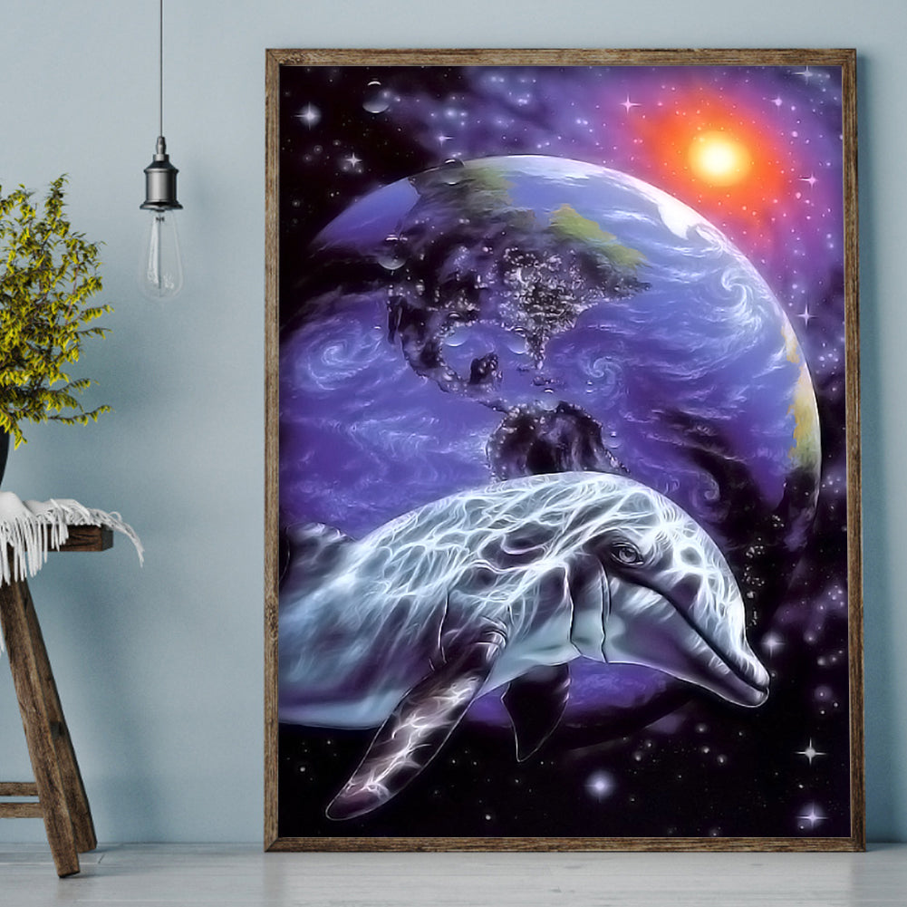 Dolphin - Full Square Drill Diamond Painting 30*40CM