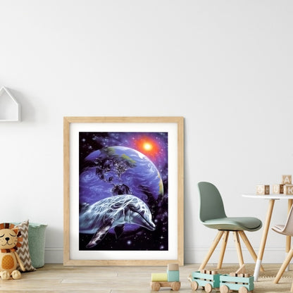 Dolphin - Full Square Drill Diamond Painting 30*40CM