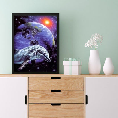 Dolphin - Full Square Drill Diamond Painting 30*40CM