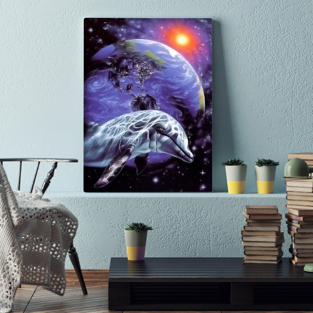 Dolphin - Full Square Drill Diamond Painting 30*40CM