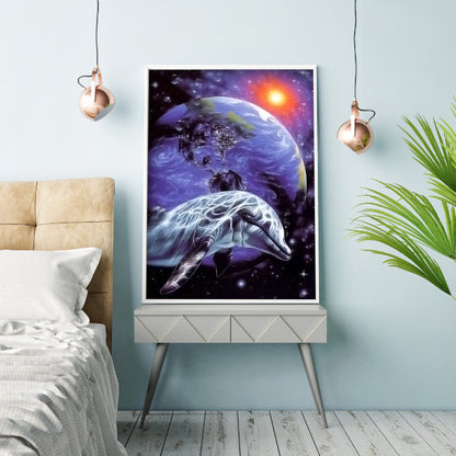 Dolphin - Full Square Drill Diamond Painting 30*40CM