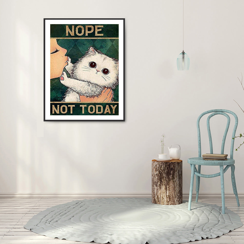 Black Cat Pictorial - Full Round Drill Diamond Painting 30*40CM