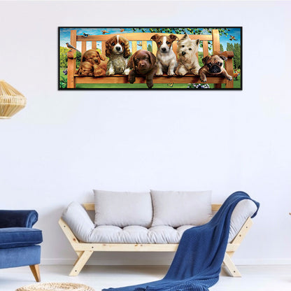 Dog - Full Round Drill Diamond Painting 90*30CM