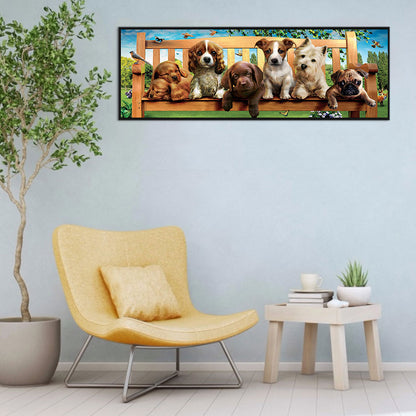 Dog - Full Round Drill Diamond Painting 90*30CM