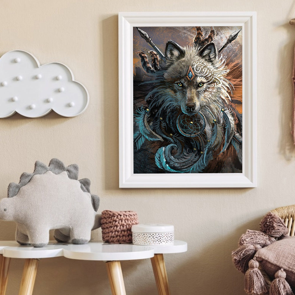 Wolf - Full Square Drill Diamond Painting 30*40CM
