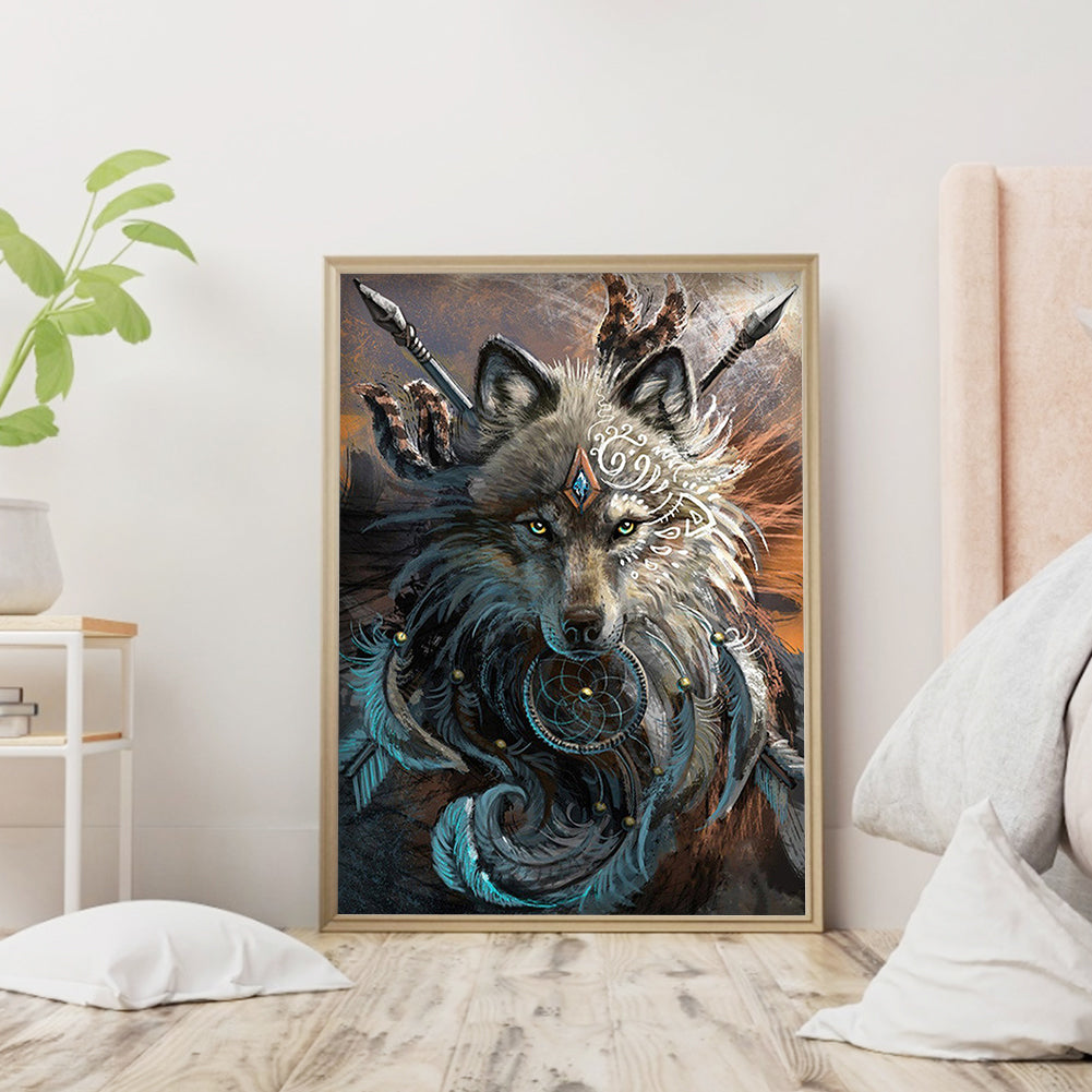 Wolf - Full Square Drill Diamond Painting 30*40CM