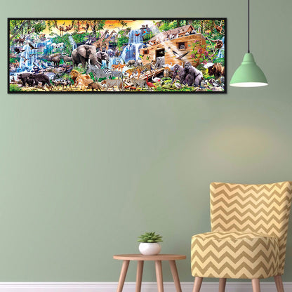 Zoo Party - Full Round Drill Diamond Painting 100*35CM