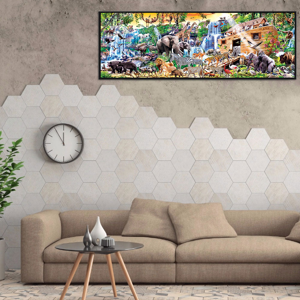 Zoo Party - Full Round Drill Diamond Painting 100*35CM