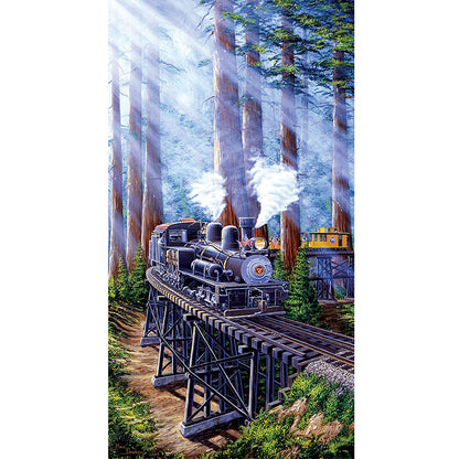 Jet Forest Train - Full Round Drill Diamond Painting 40*80CM