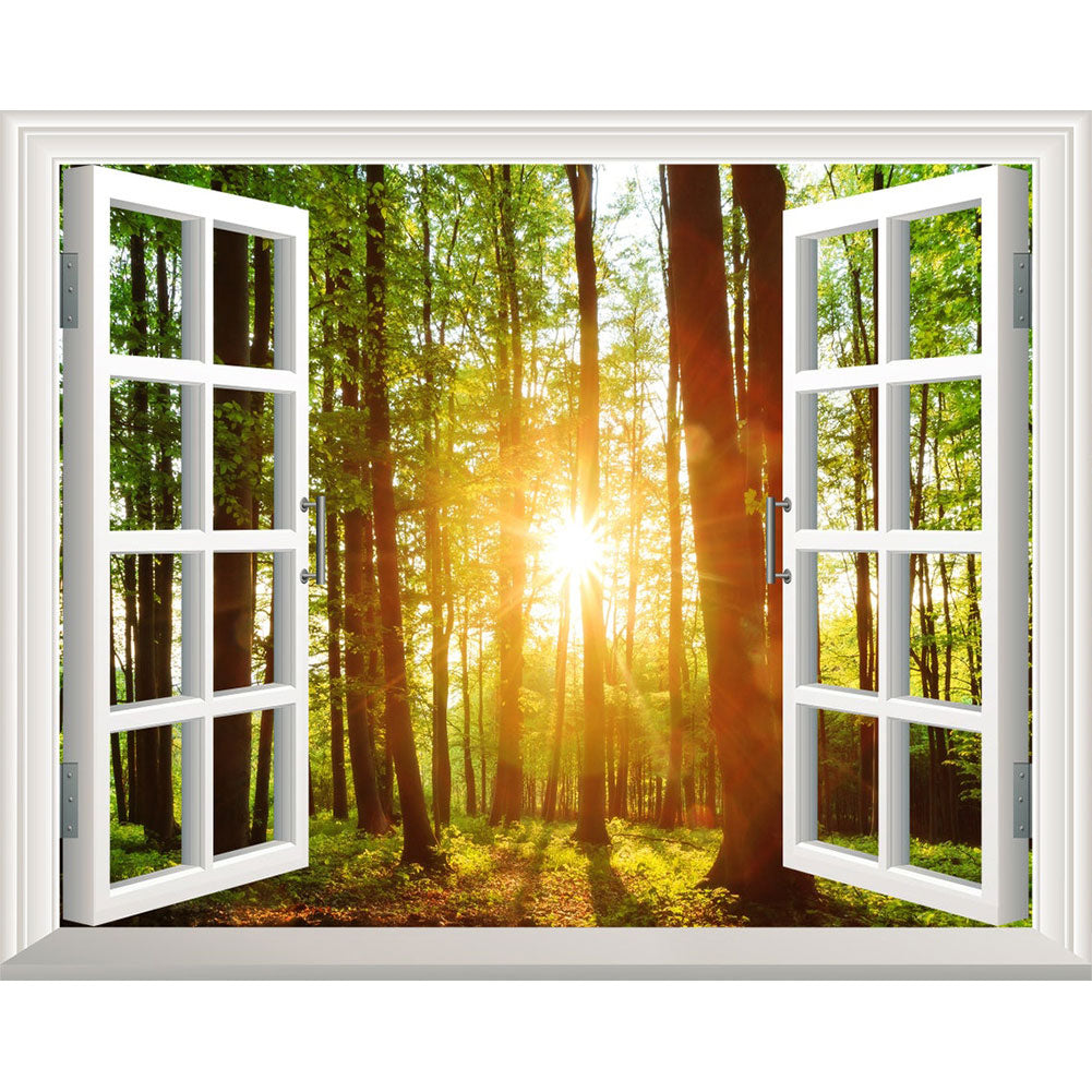 Forest Landscape Series Outside The Window - Full Round Drill Diamond Painting 40*30CM