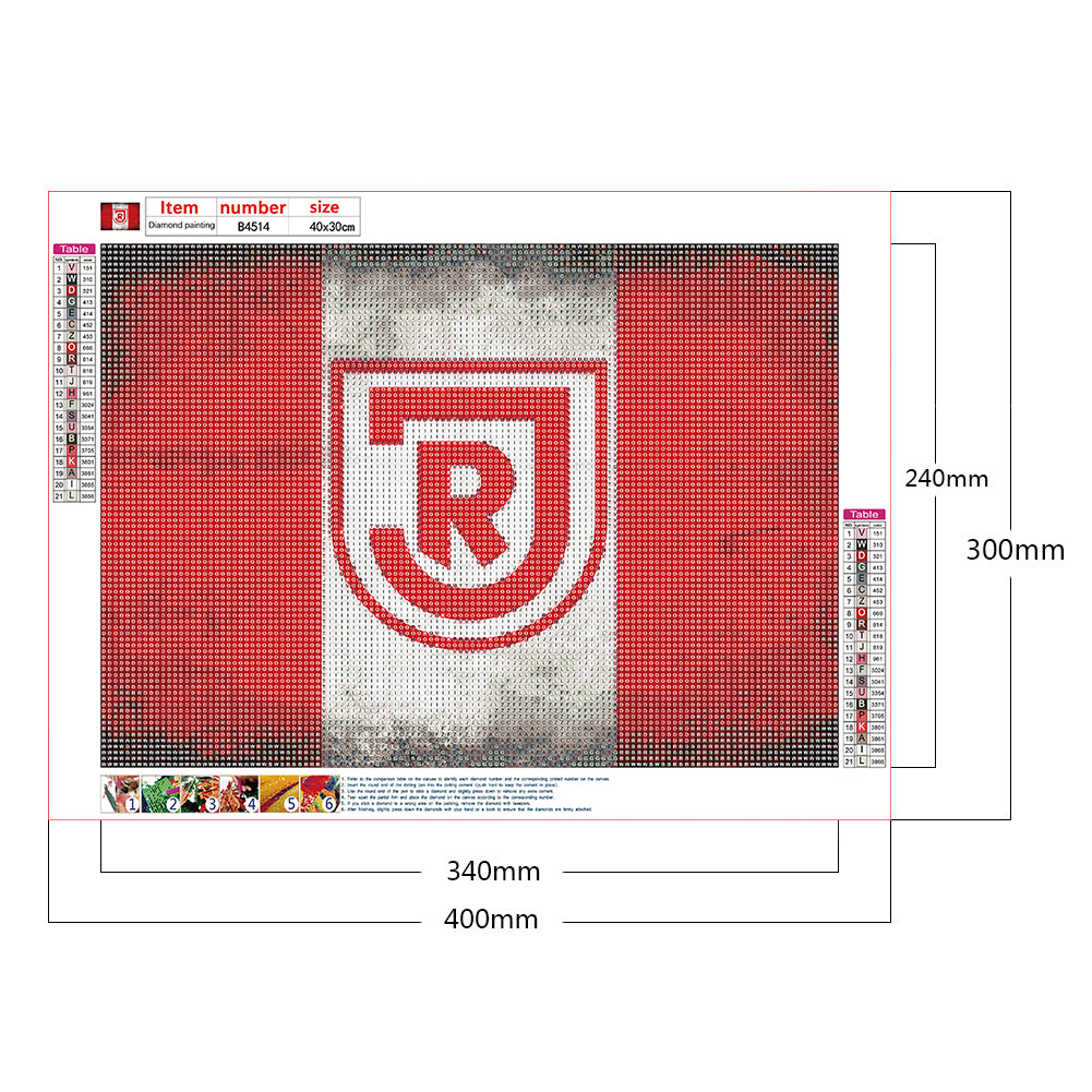 Team Logo - Full Round Drill Diamond Painting 40*30CM