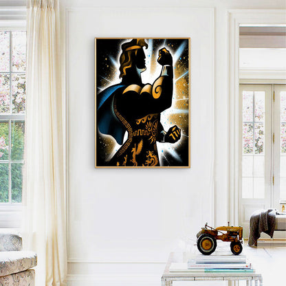Disney Silhouette - Full Round Drill Diamond Painting 40*55CM