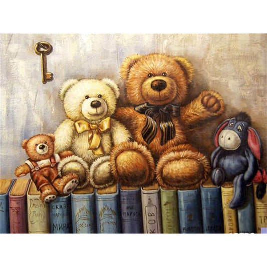 Teddy Bear - Full Round Drill Diamond Painting 40*30CM