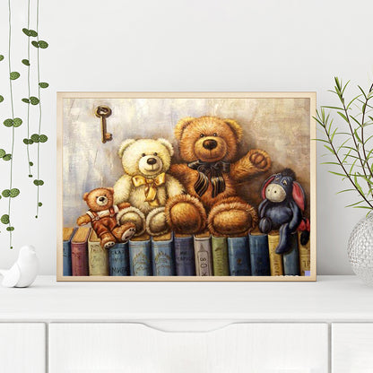 Teddy Bear - Full Round Drill Diamond Painting 40*30CM