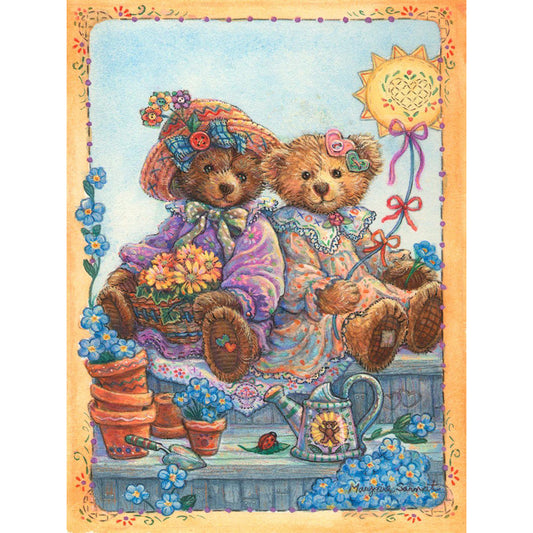 Teddy Bear - Full Round Drill Diamond Painting 40*30CM