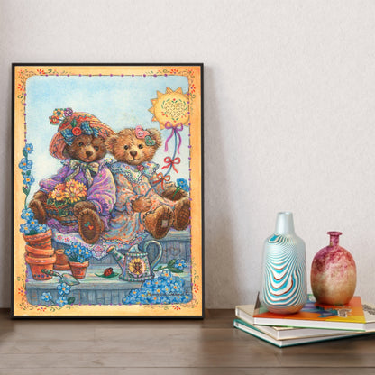 Teddy Bear - Full Round Drill Diamond Painting 40*30CM