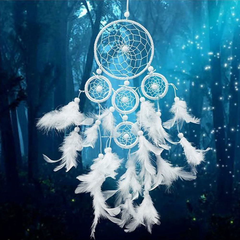 White Dream Catcher - Full Round Drill Diamond Painting 50*50CM