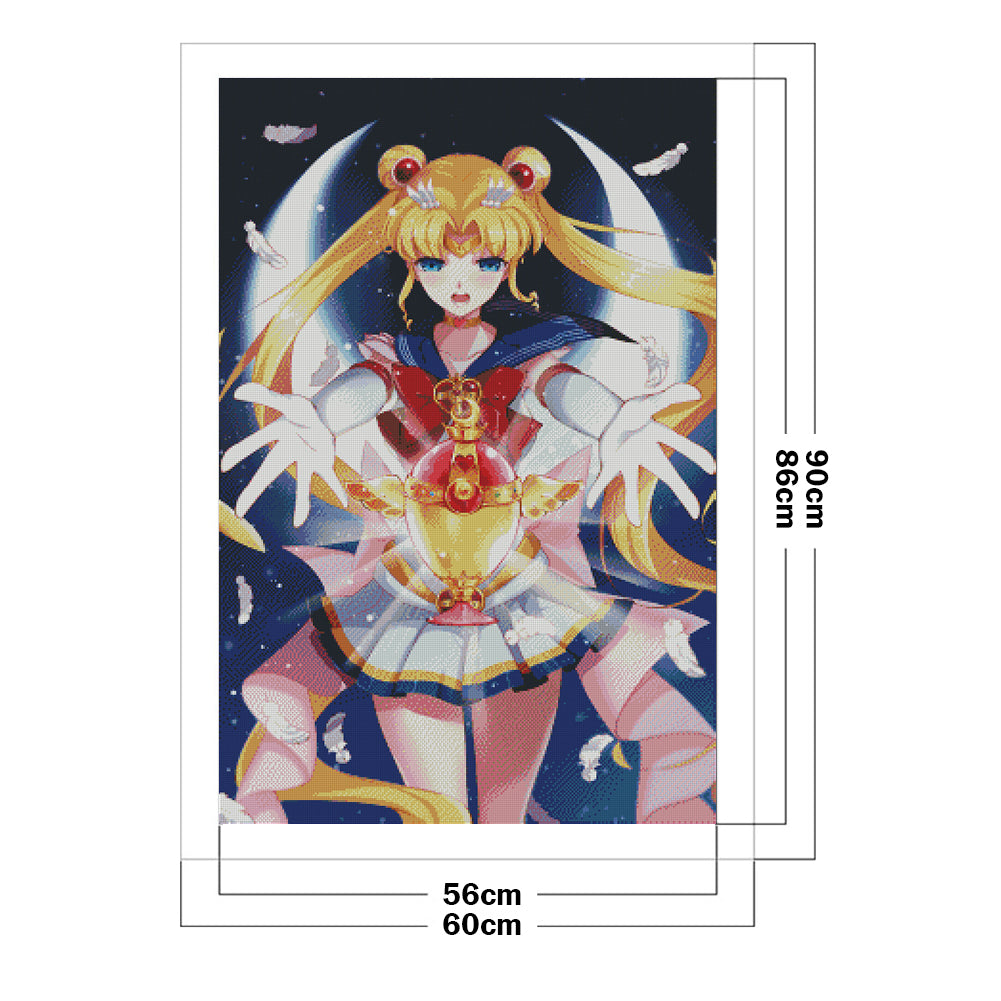 Sailor Moon - 11CT Stamped Cross Stitch 60*90CM