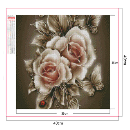 Vintage Rose - Full Square Drill Diamond Painting 35*35CM