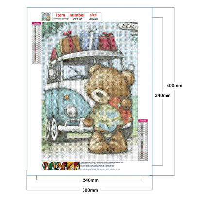 Teddy Bear - Full Round Drill Diamond Painting 30*40CM