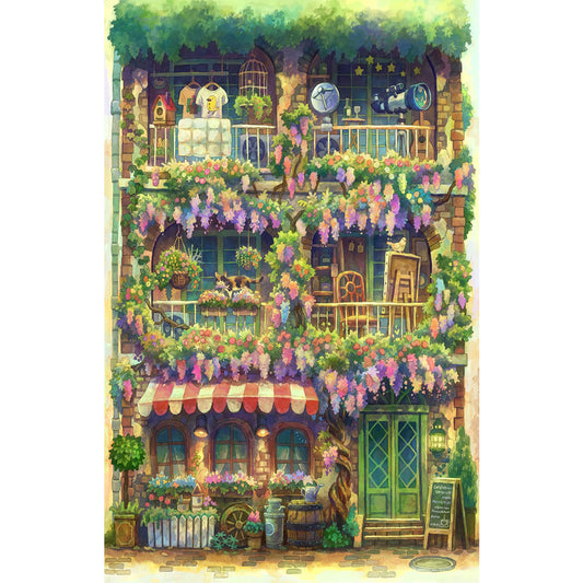 Flower Shop - 11CT Stamped Cross Stitch 50*70CM