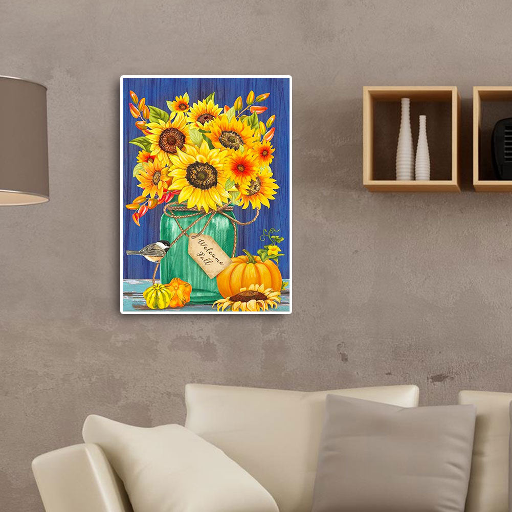 Sunflower - Full Round Drill Diamond Painting 40*50CM