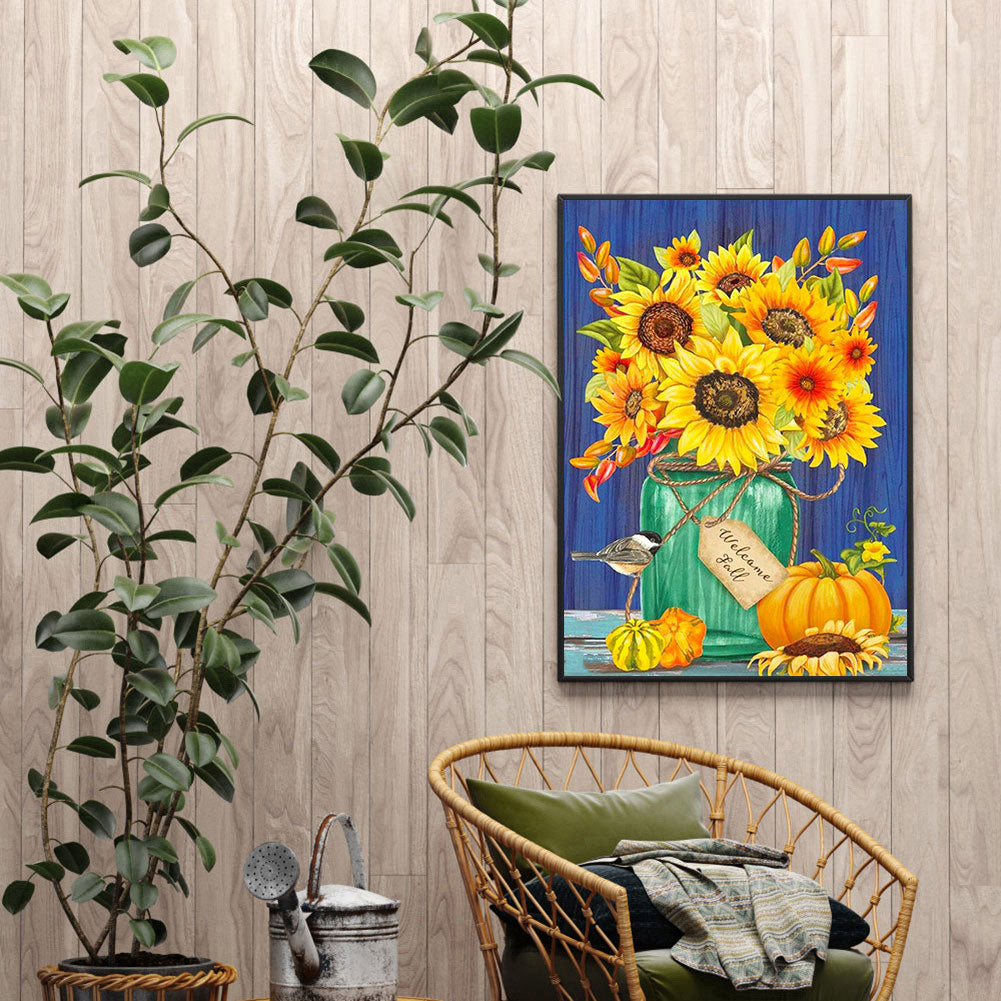 Sunflower - Full Round Drill Diamond Painting 40*50CM