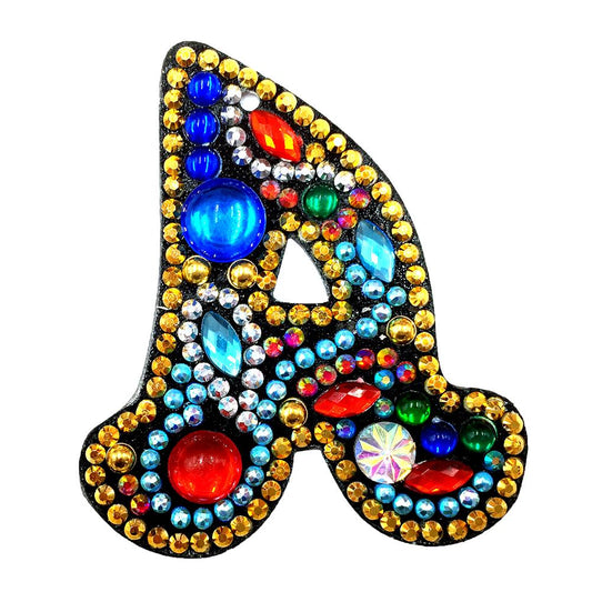 DIY Key Chain Diamond Painting Letters Women Bag Keyring Pendant Gift (A)