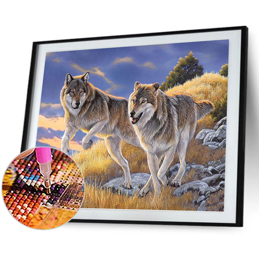 Wolf - Full Round Drill Diamond Painting 50*40CM