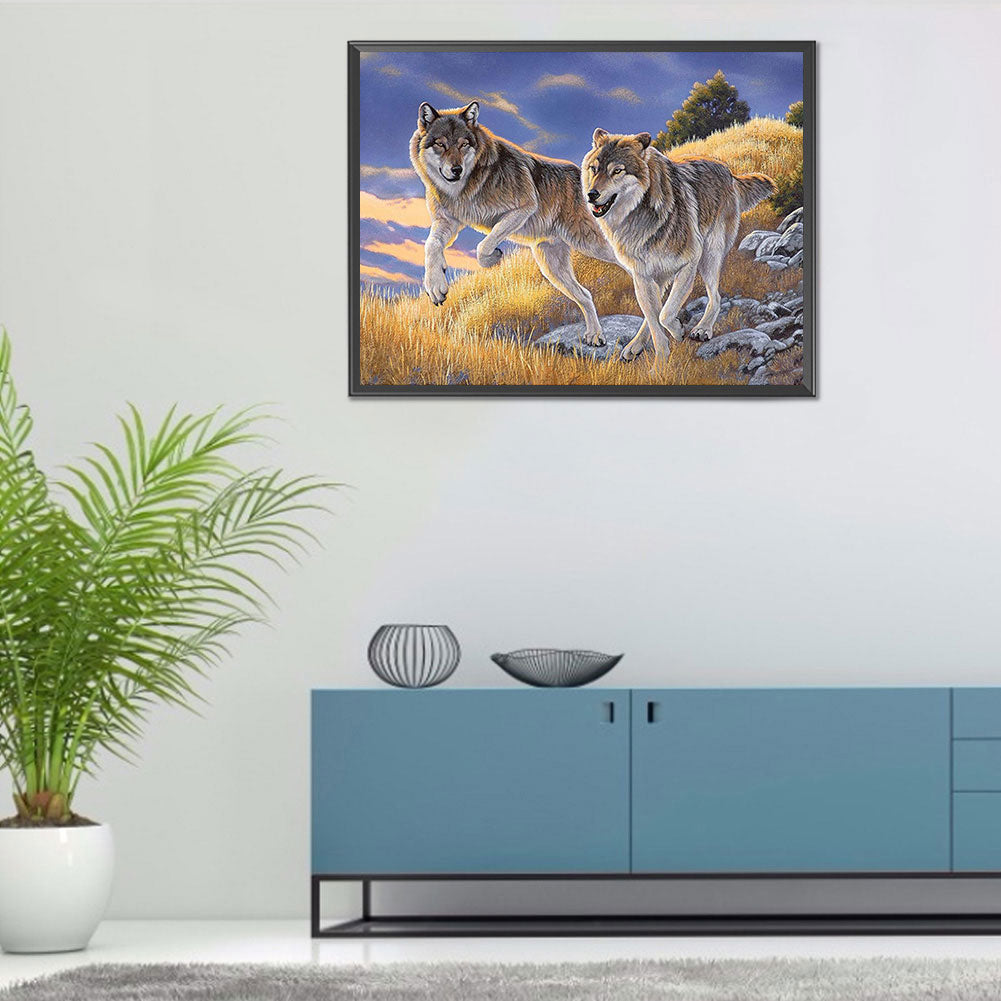 Wolf - Full Round Drill Diamond Painting 50*40CM