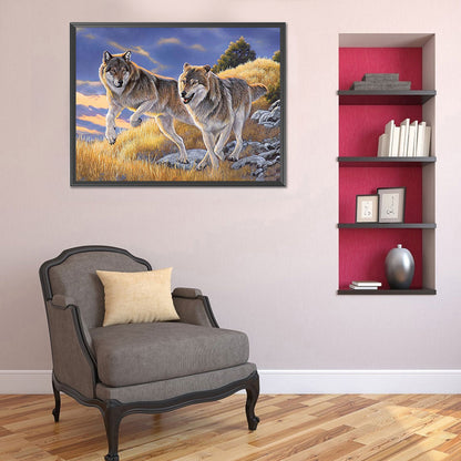 Wolf - Full Round Drill Diamond Painting 50*40CM