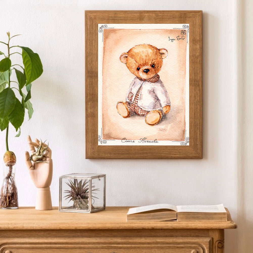 Teddy Bear - Full Round Drill Diamond Painting 30*40CM