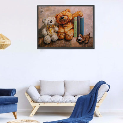 Teddy Bear - Full Round Drill Diamond Painting 40*30CM