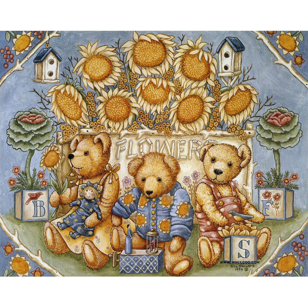 Teddy Bear - Full Round Drill Diamond Painting 50*40CM