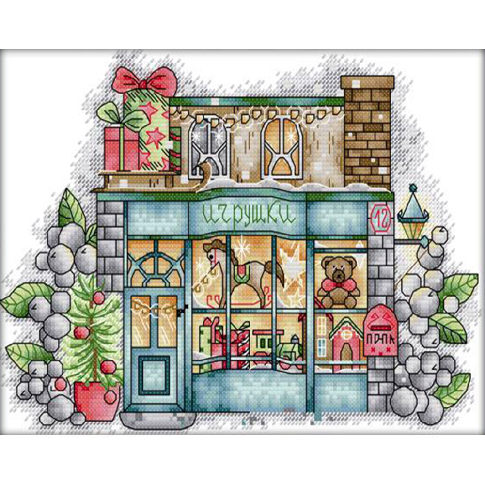 Christmas Toy Store - 11CT Stamped Cross Stitch 39*27CM