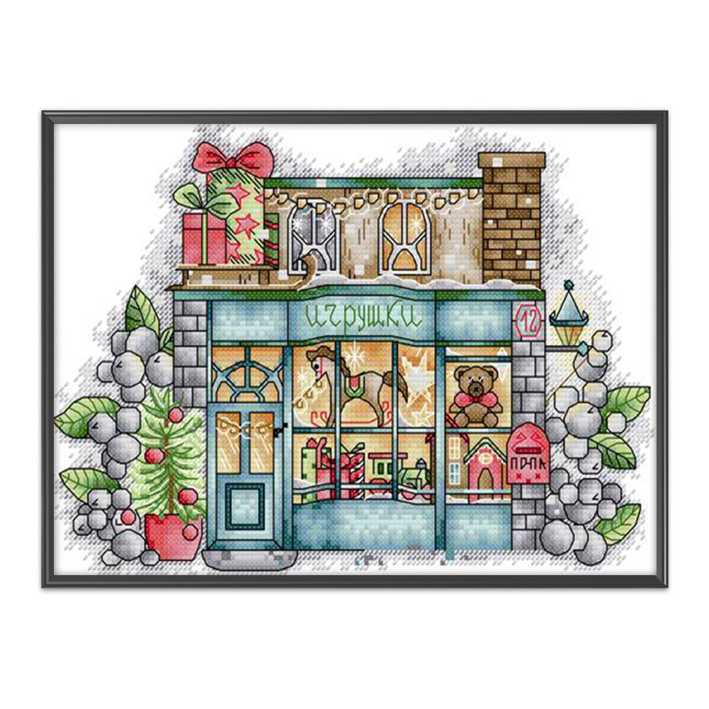 Christmas Toy Store - 11CT Stamped Cross Stitch 39*27CM