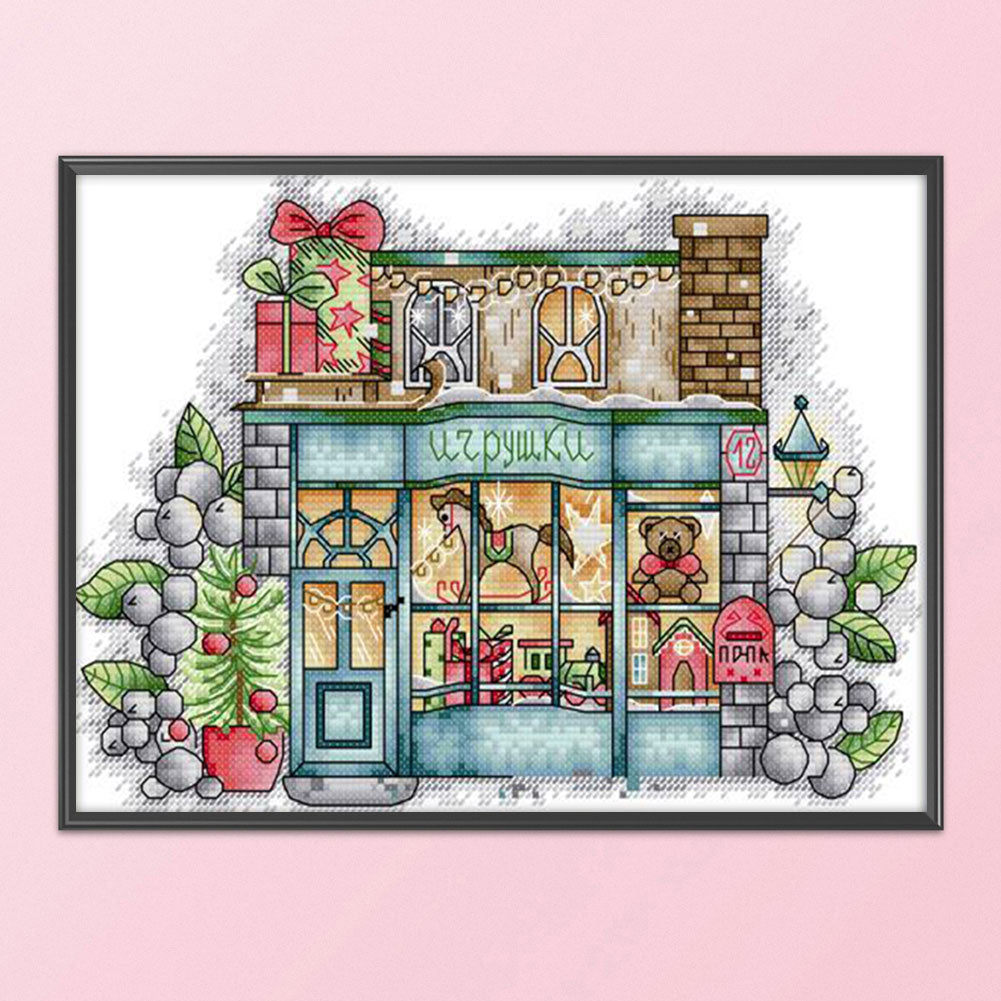 Christmas Toy Store - 11CT Stamped Cross Stitch 39*27CM