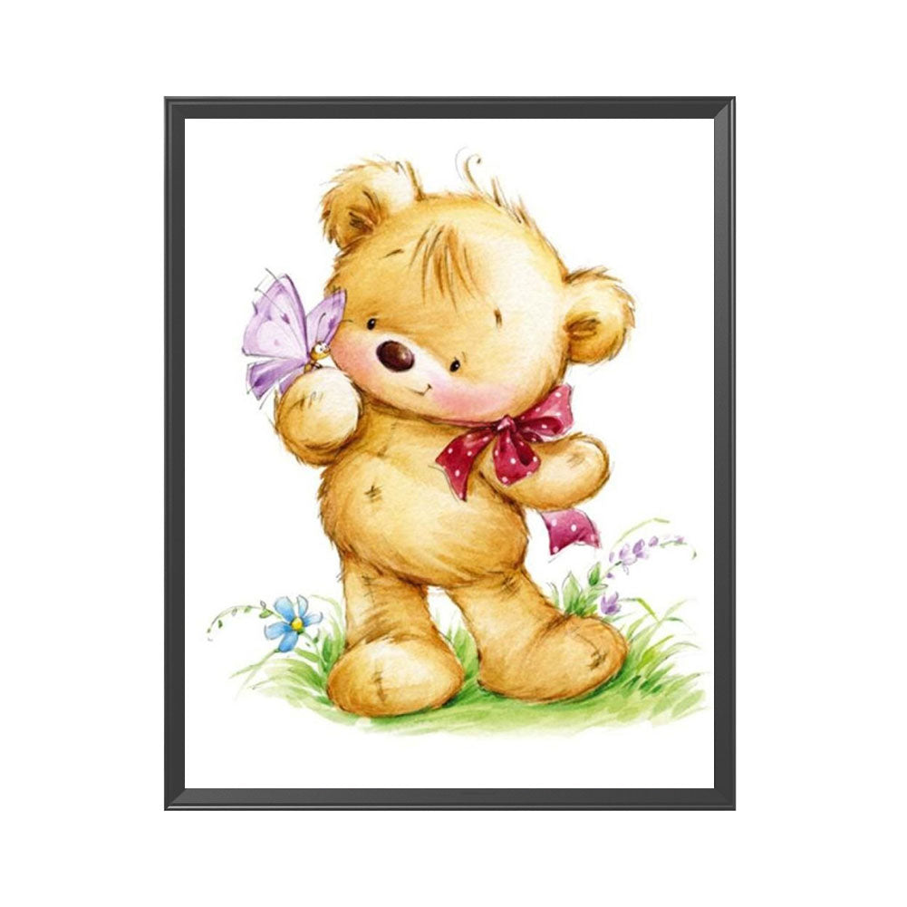 Teddy Bear - 11CT Stamped Cross Stitch 40*50CM